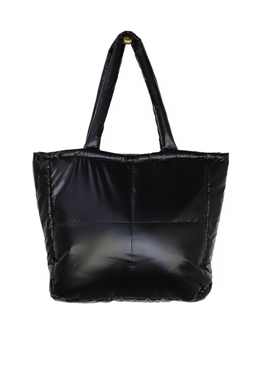 Henkeltasche Puffer schwarz