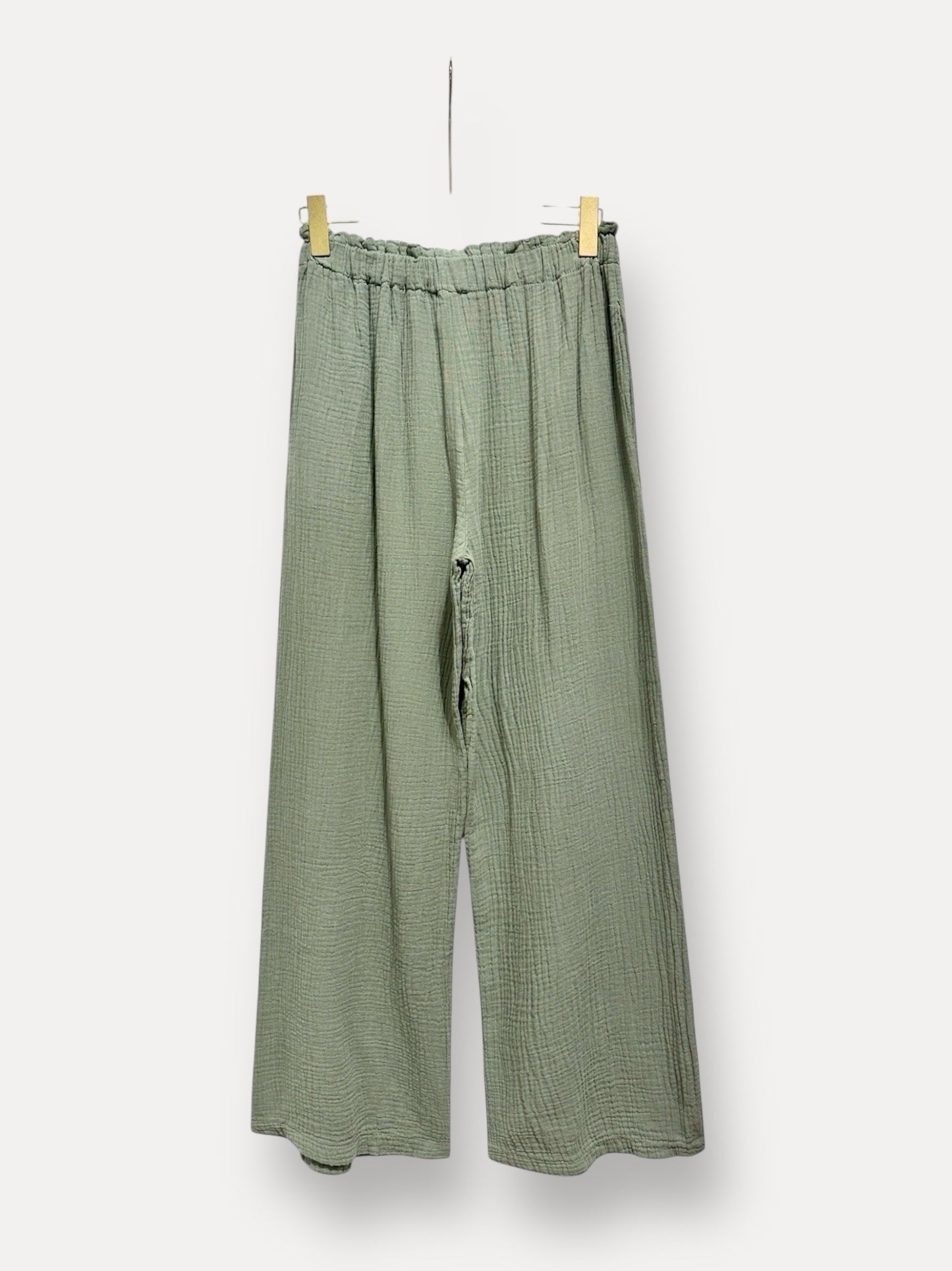 Musselin Hose Olive