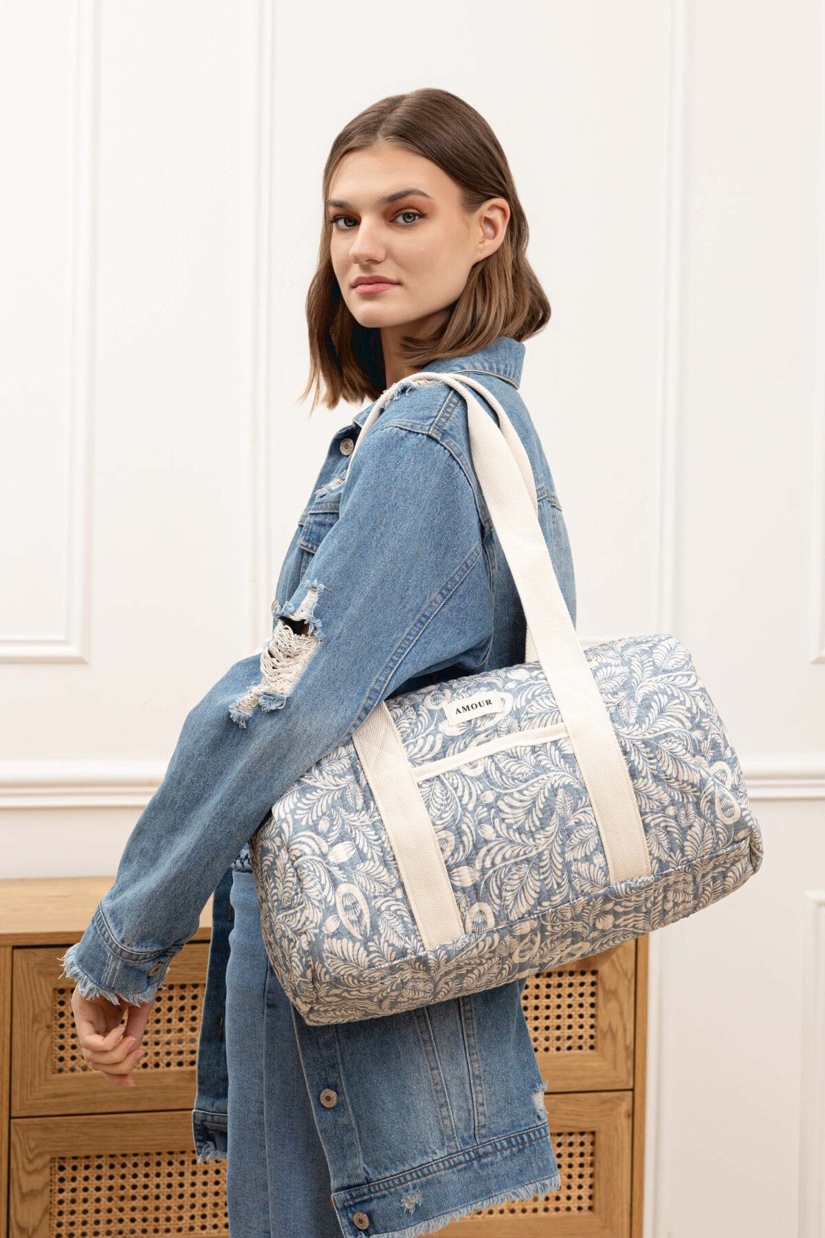 Tasche aus Baumwolle blau