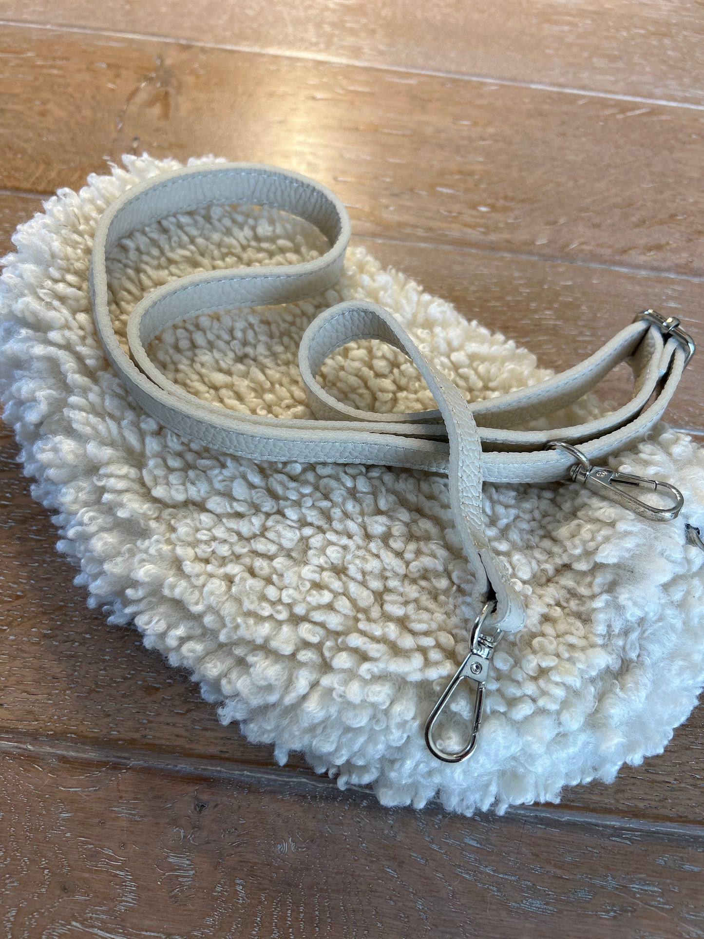 Bauchtasche Teddy Ecru