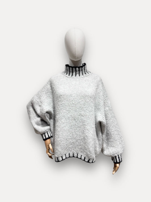 Pullover Turtle Neck grau