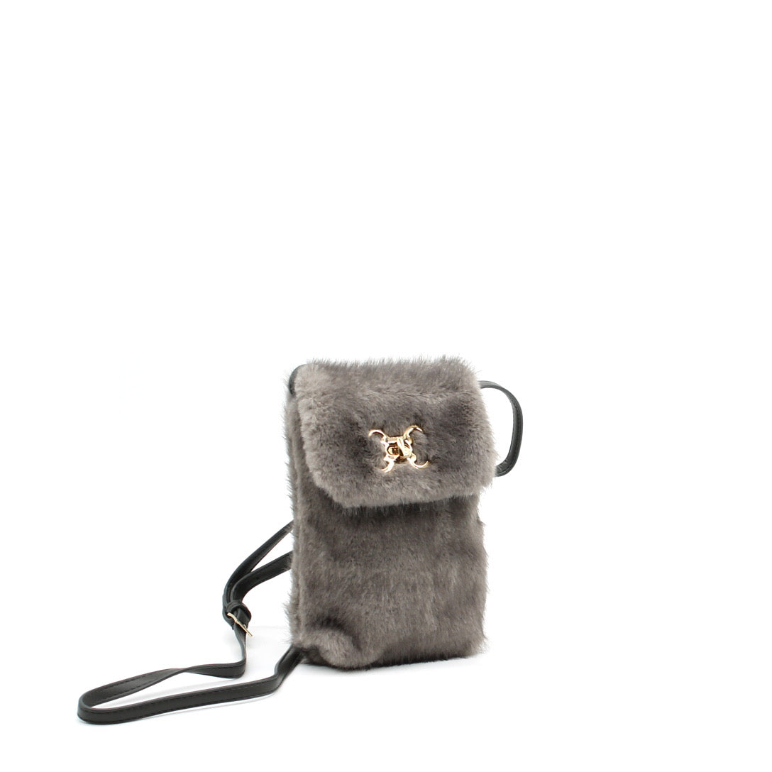 Handytasche Fell grau