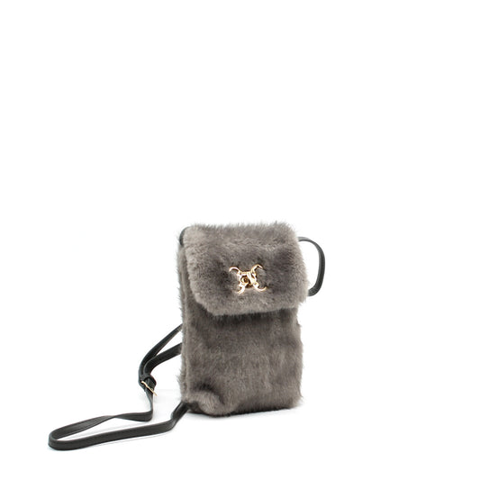 Handytasche Fell grau