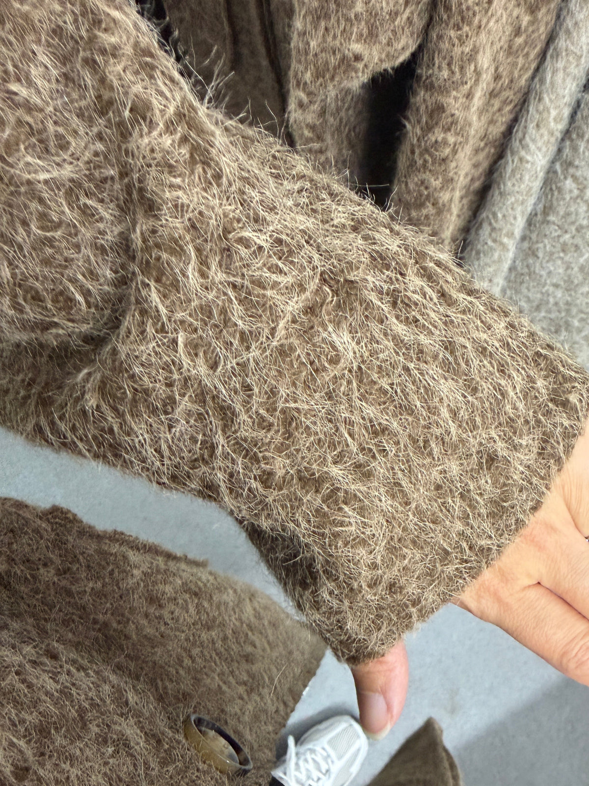 Mantel Relaxed Fit Schoko Beige