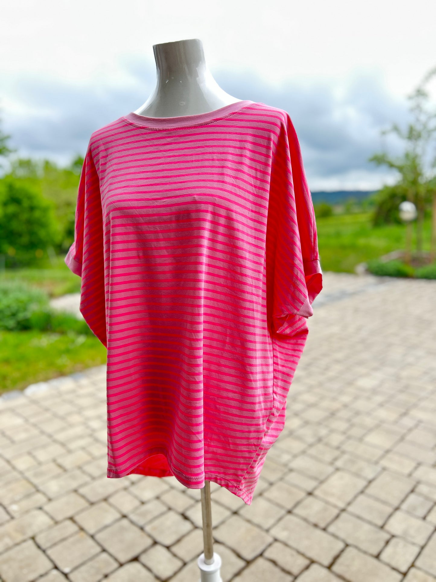 T-Shirt Streifen rosa pink