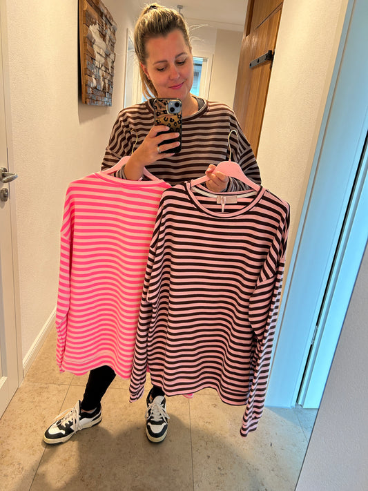 Sweatshirt Pullover Schoko Cappuccino Pink