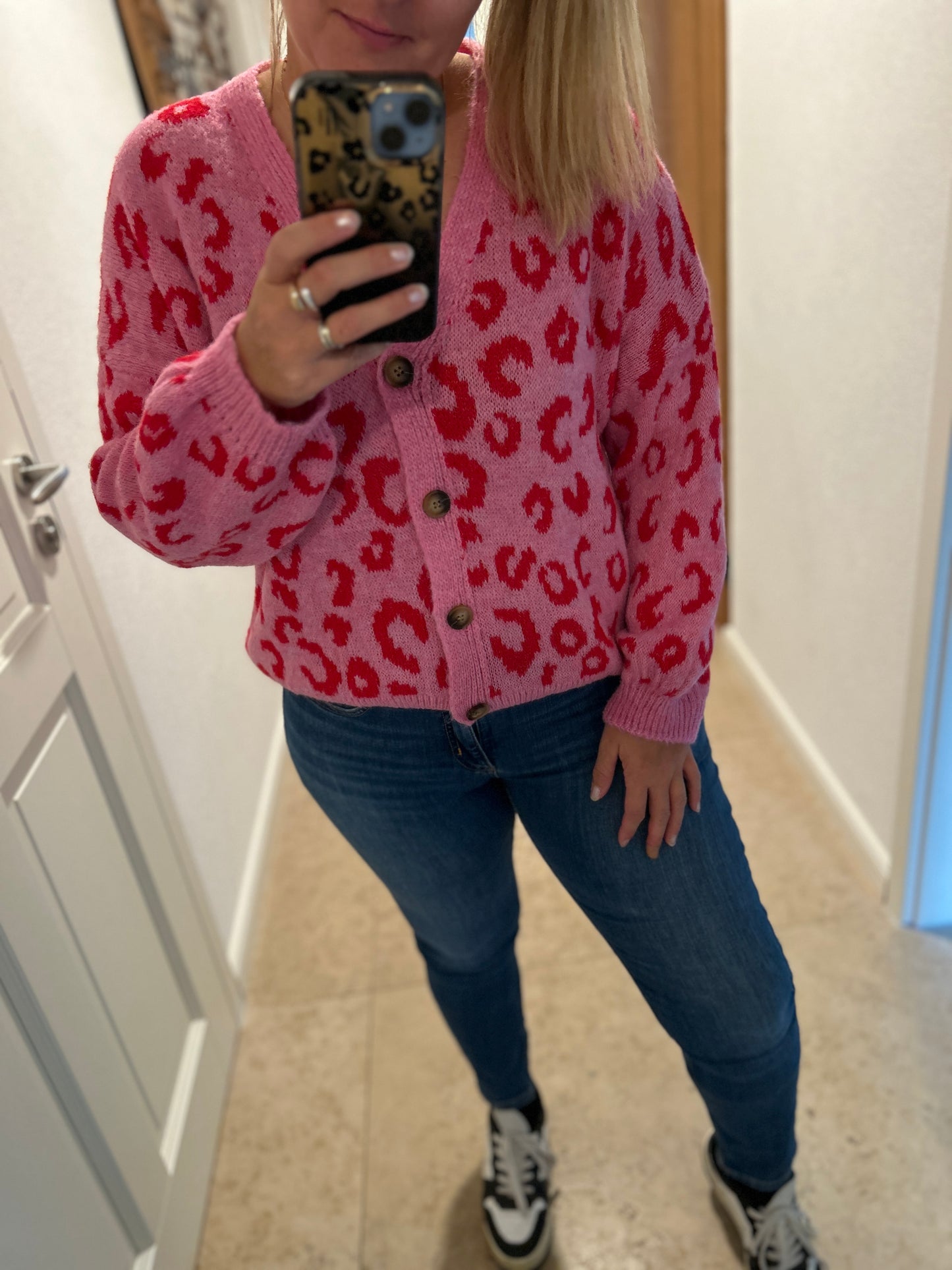 Strickjacke Leo pink