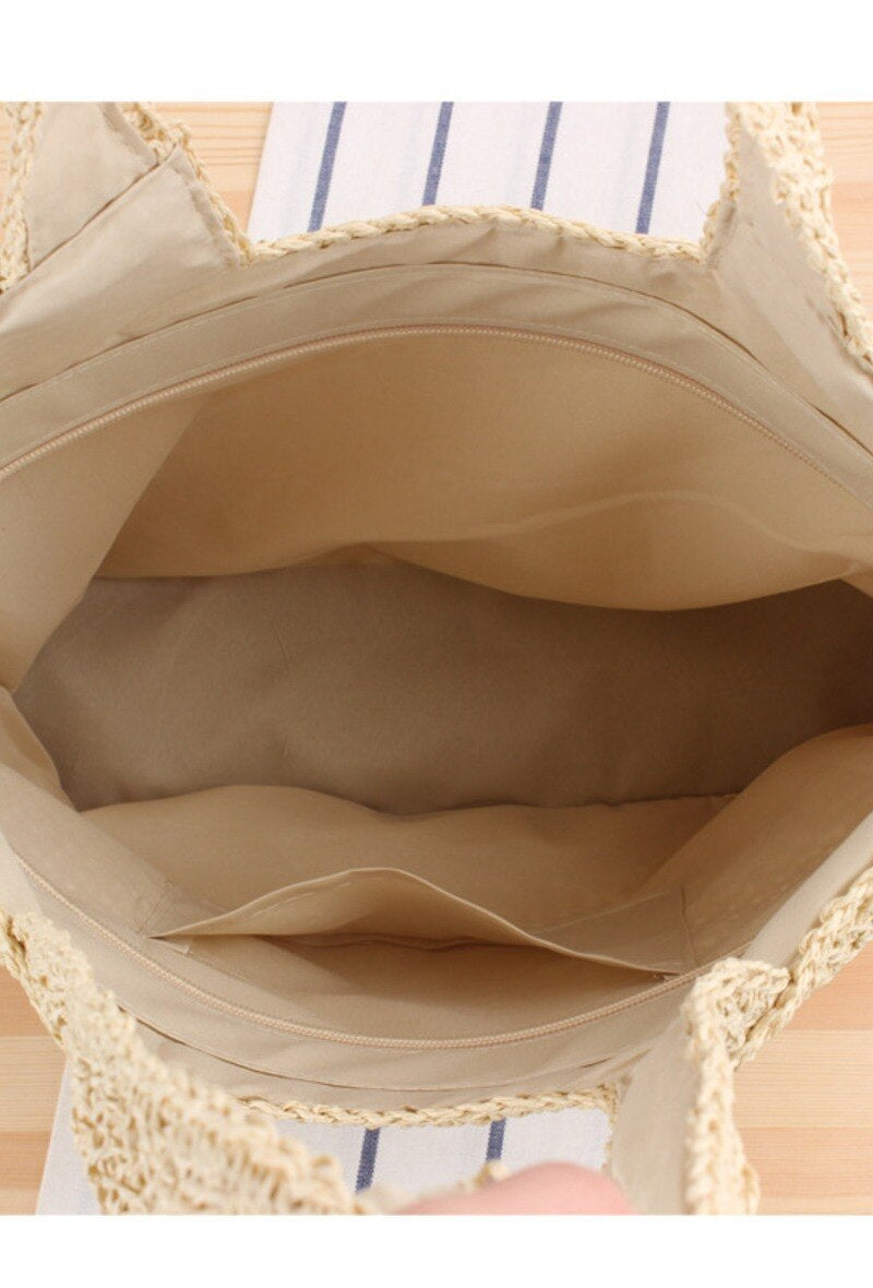 Schultertasche geflochtene Handtasche