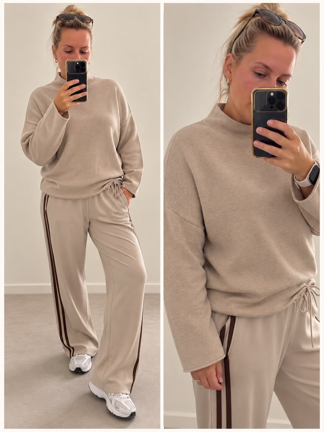 Hose Wide Leg Beige