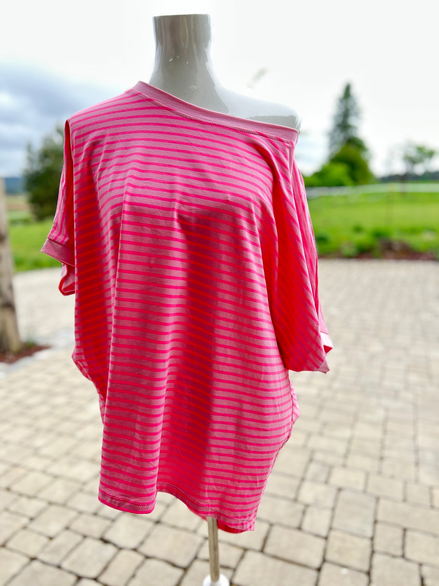 T-Shirt Streifen rosa pink