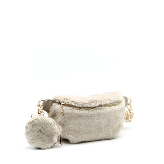 Crossbody Felltasche weiß