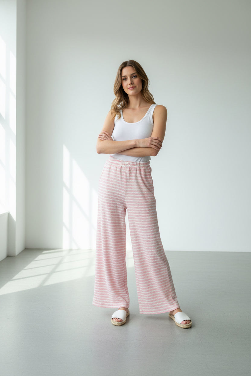 Weiche Strickhose Streifen