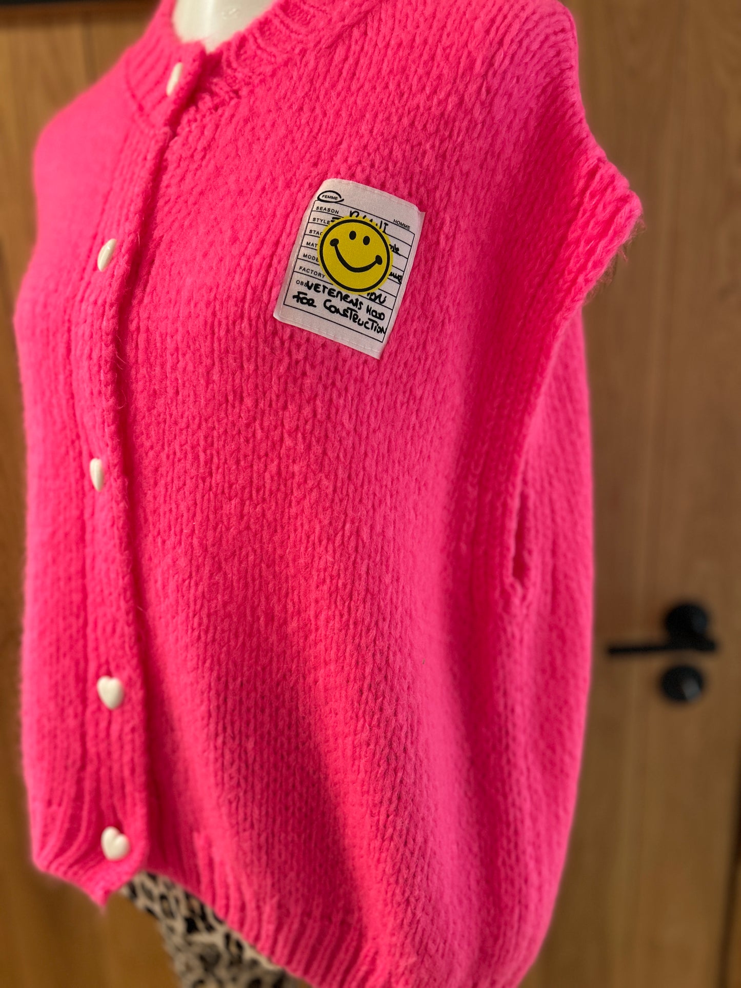 Weste Smiley Neon Pink