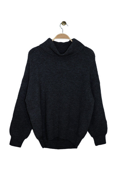 Pullover mit Rollkragen schwarz