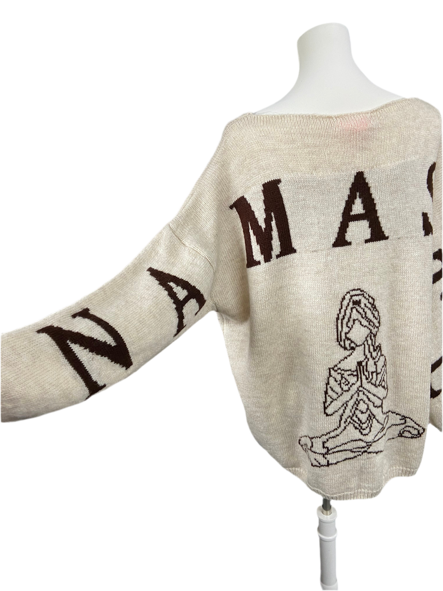 Strick Pullover Namaste beige braun