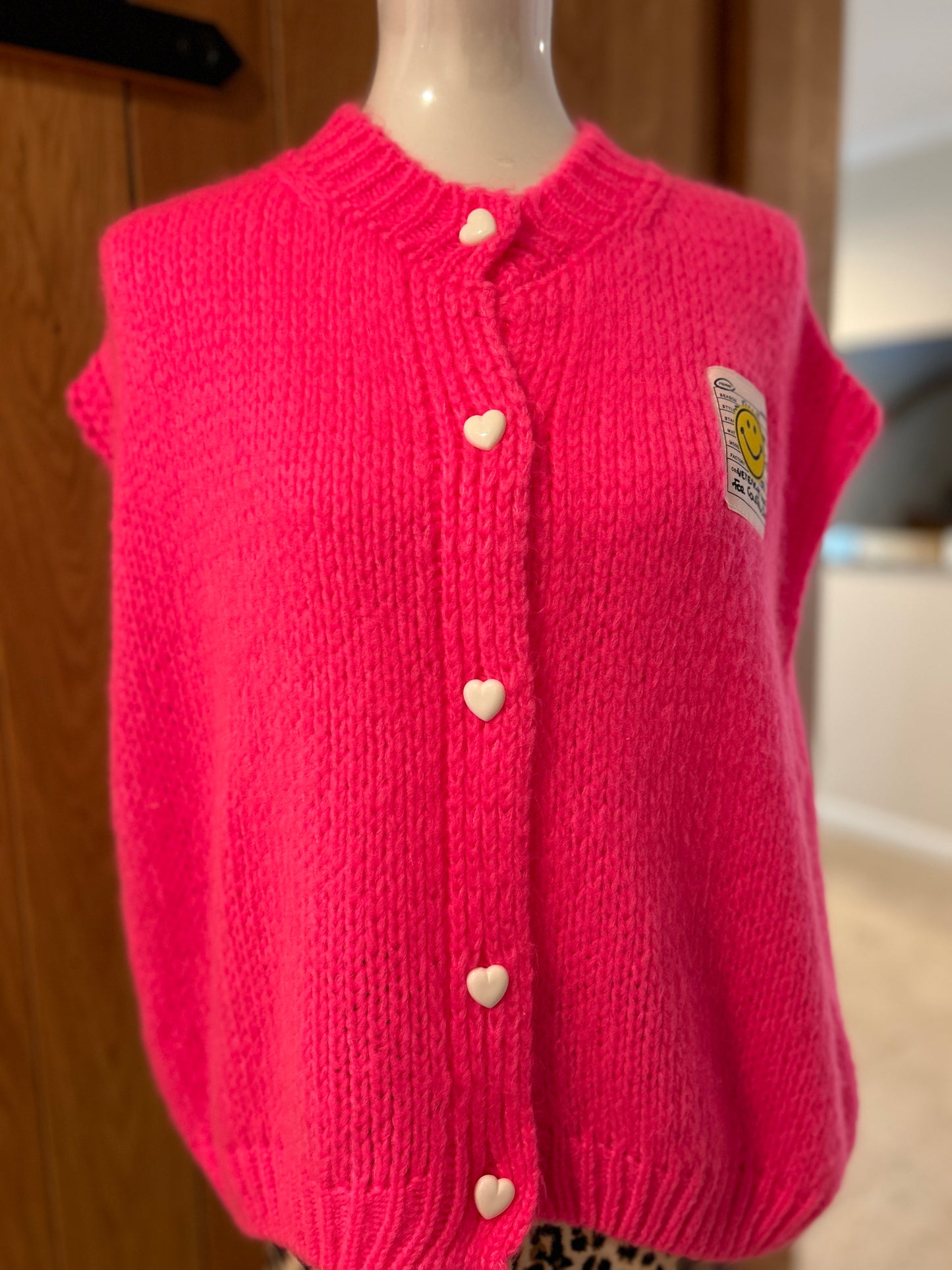 Weste Smiley Neon Pink