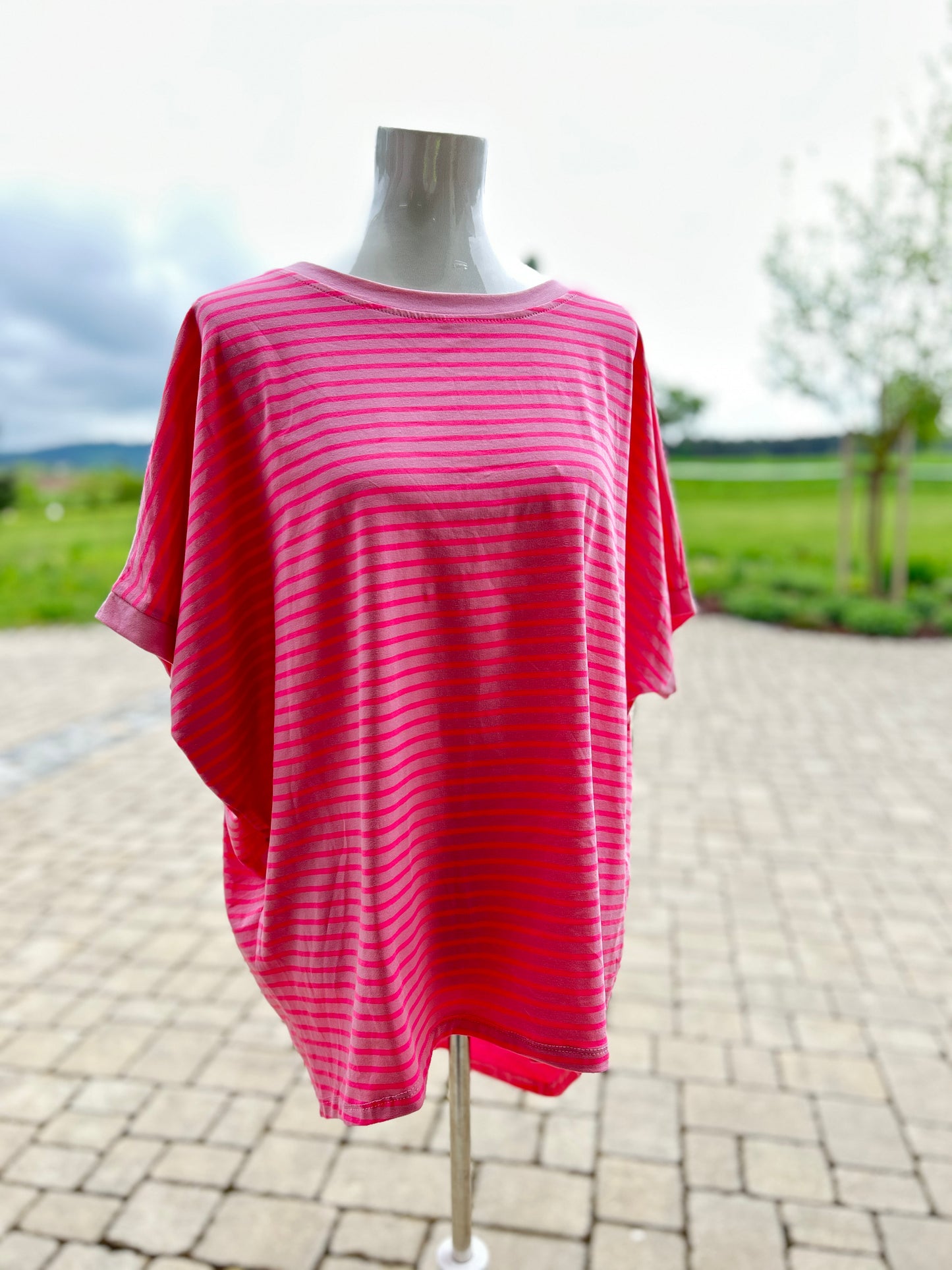 T-Shirt Streifen rosa pink