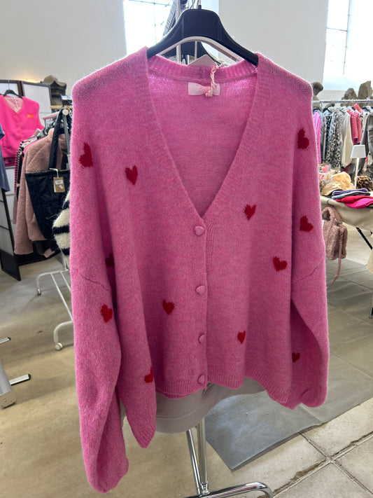 Pullover rosa Herzen