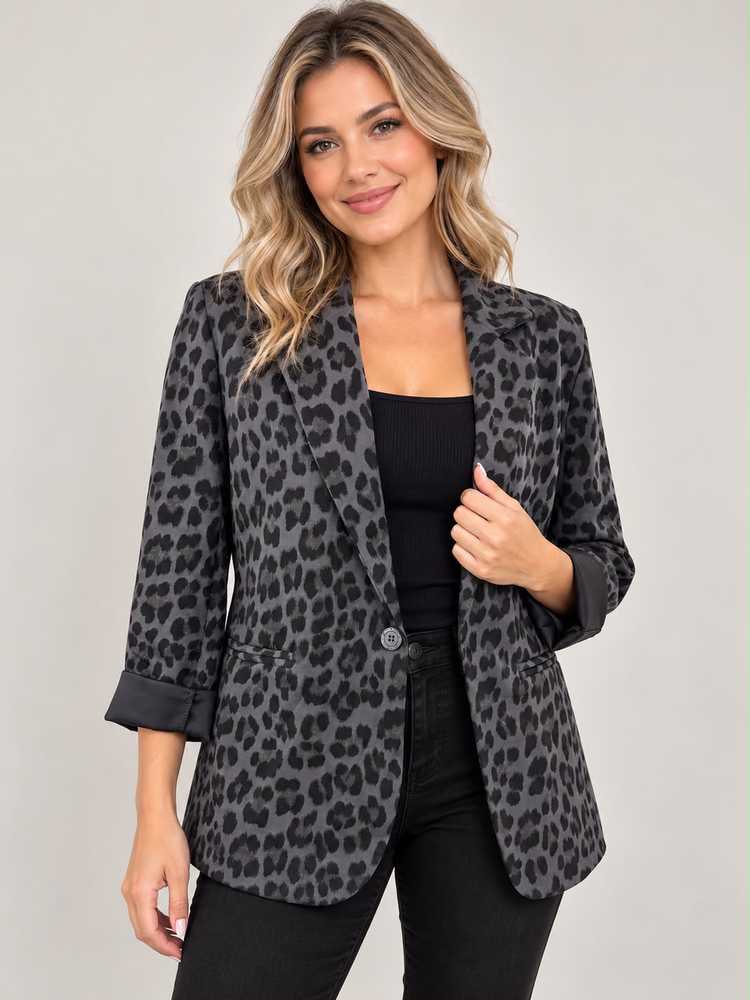 Blazer Relaxed Fit Leo Grau