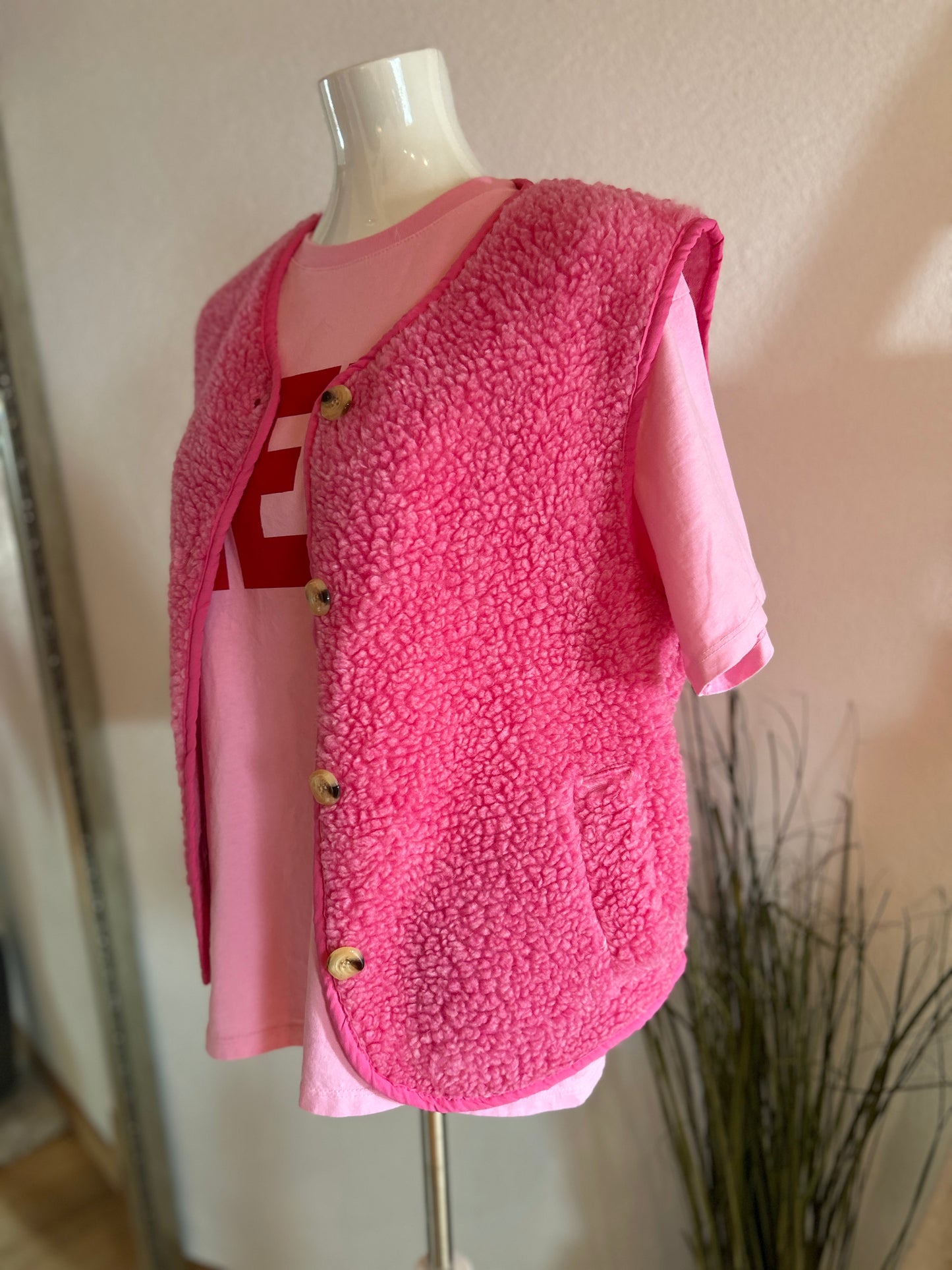 Teddy Weste Pink
