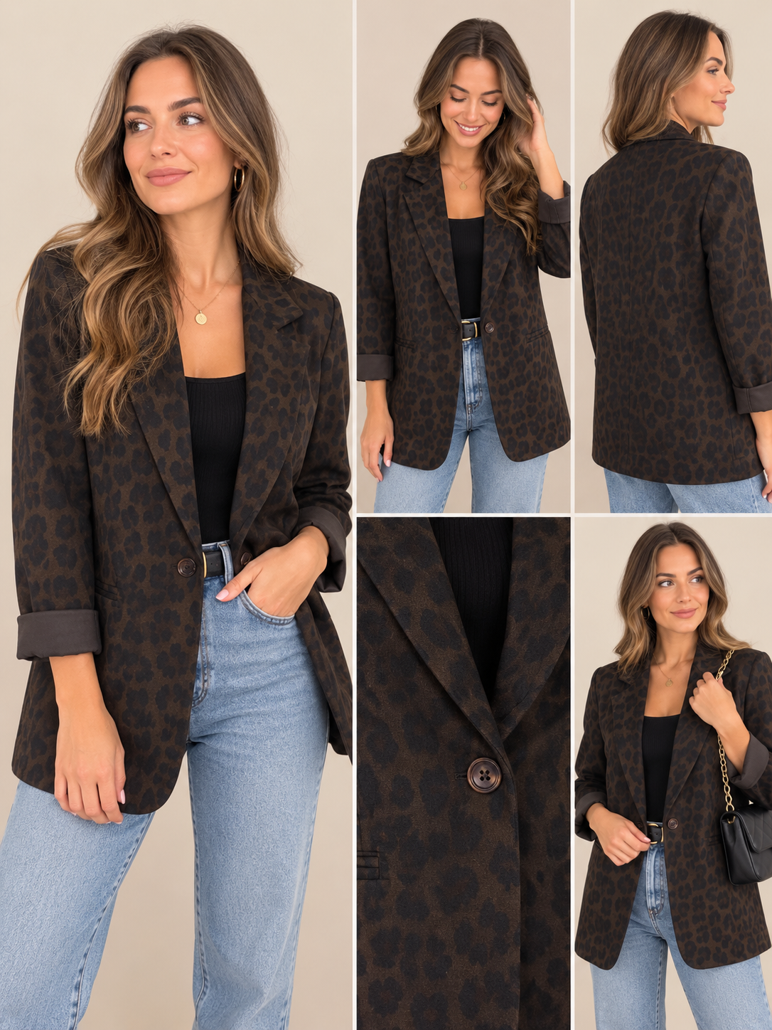 Blazer Relaxed Fit Schoko