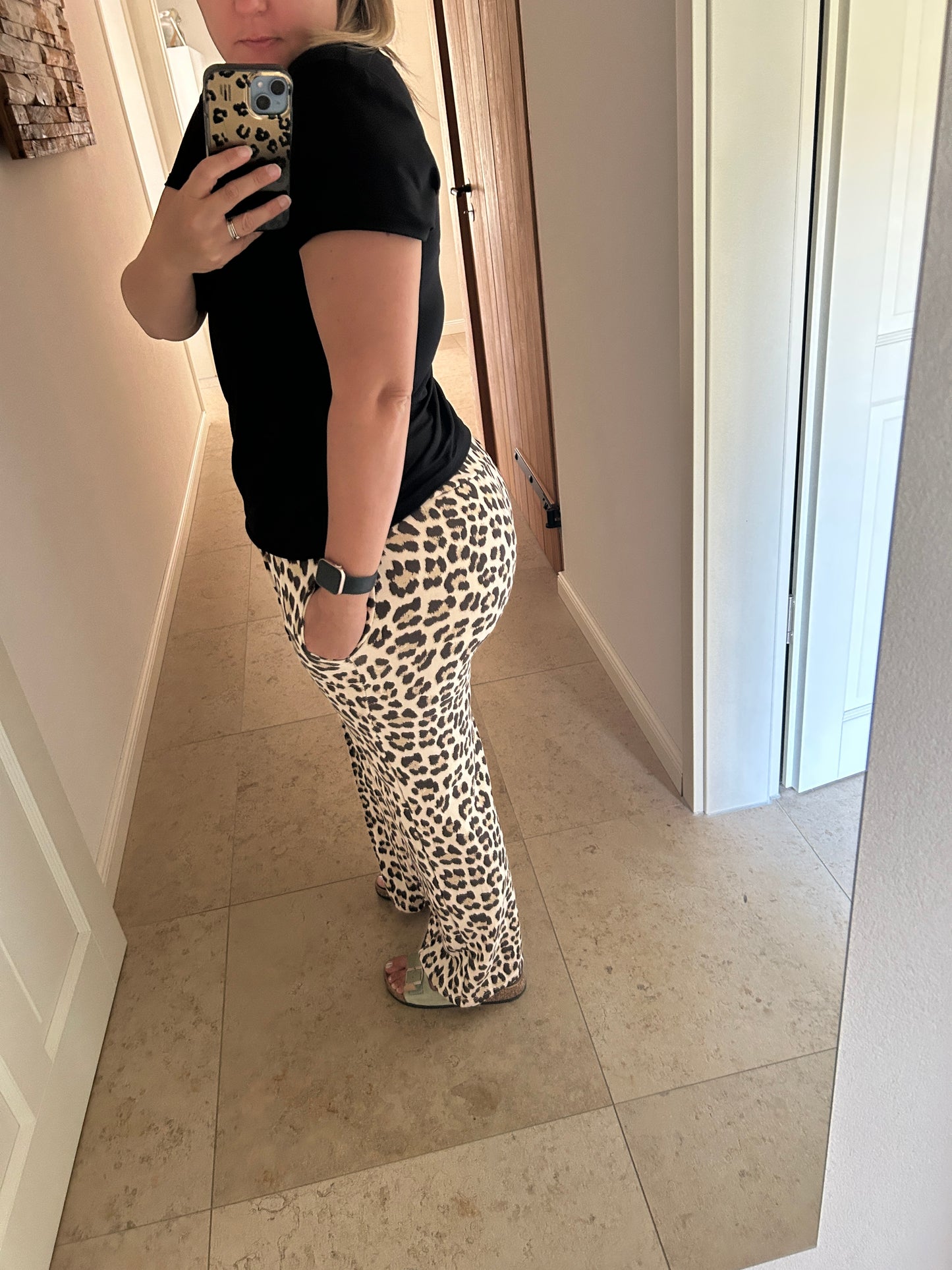 Leo Hose Stoff beige