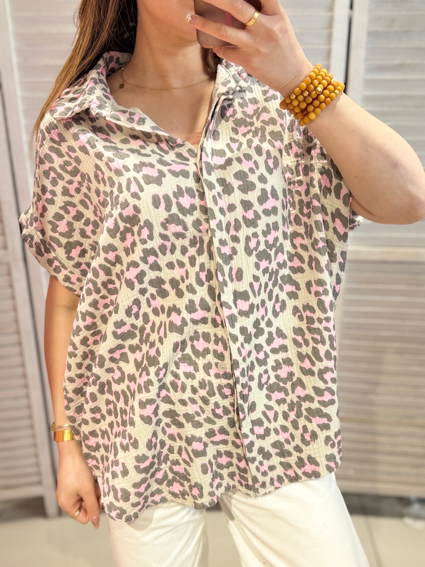 Bluse Musselin Leo rosé