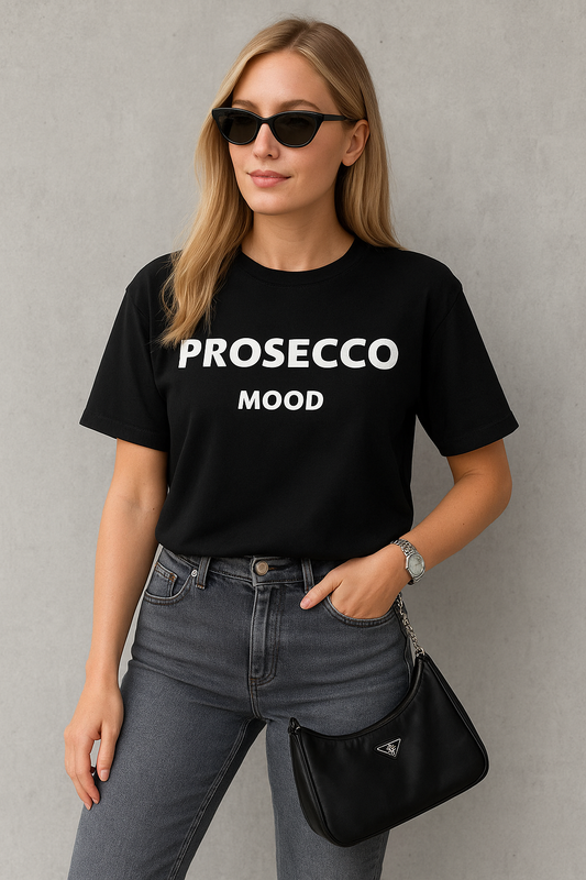 T-Shirt Prosecco schwarz