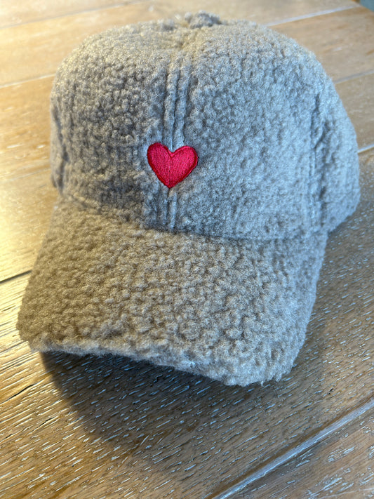 Cap Teddy Taupe Herz