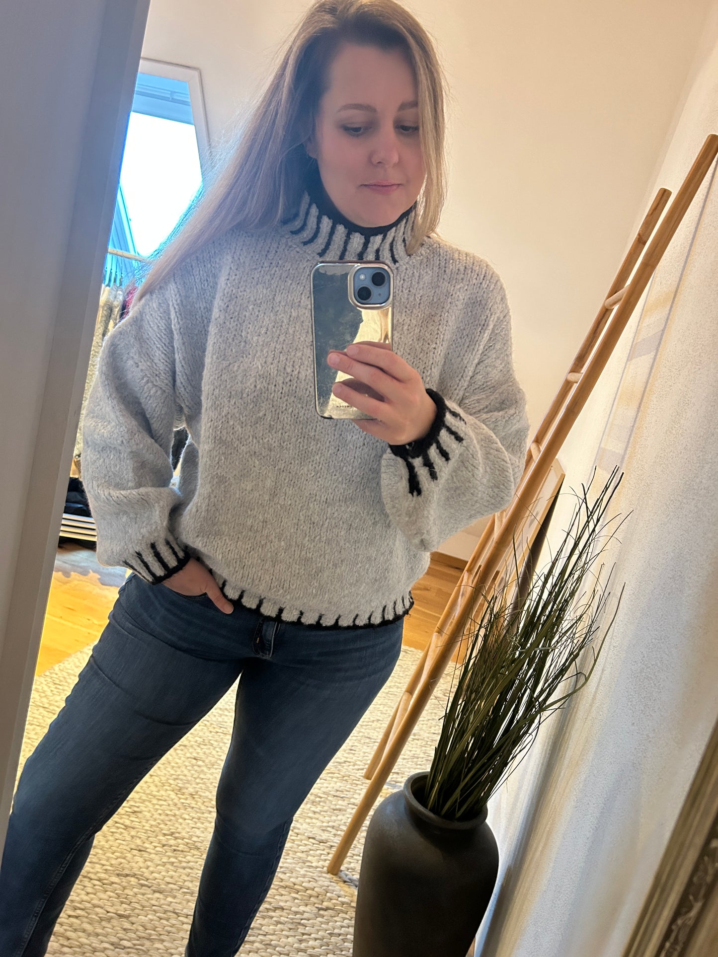 Pullover Turtle Neck grau