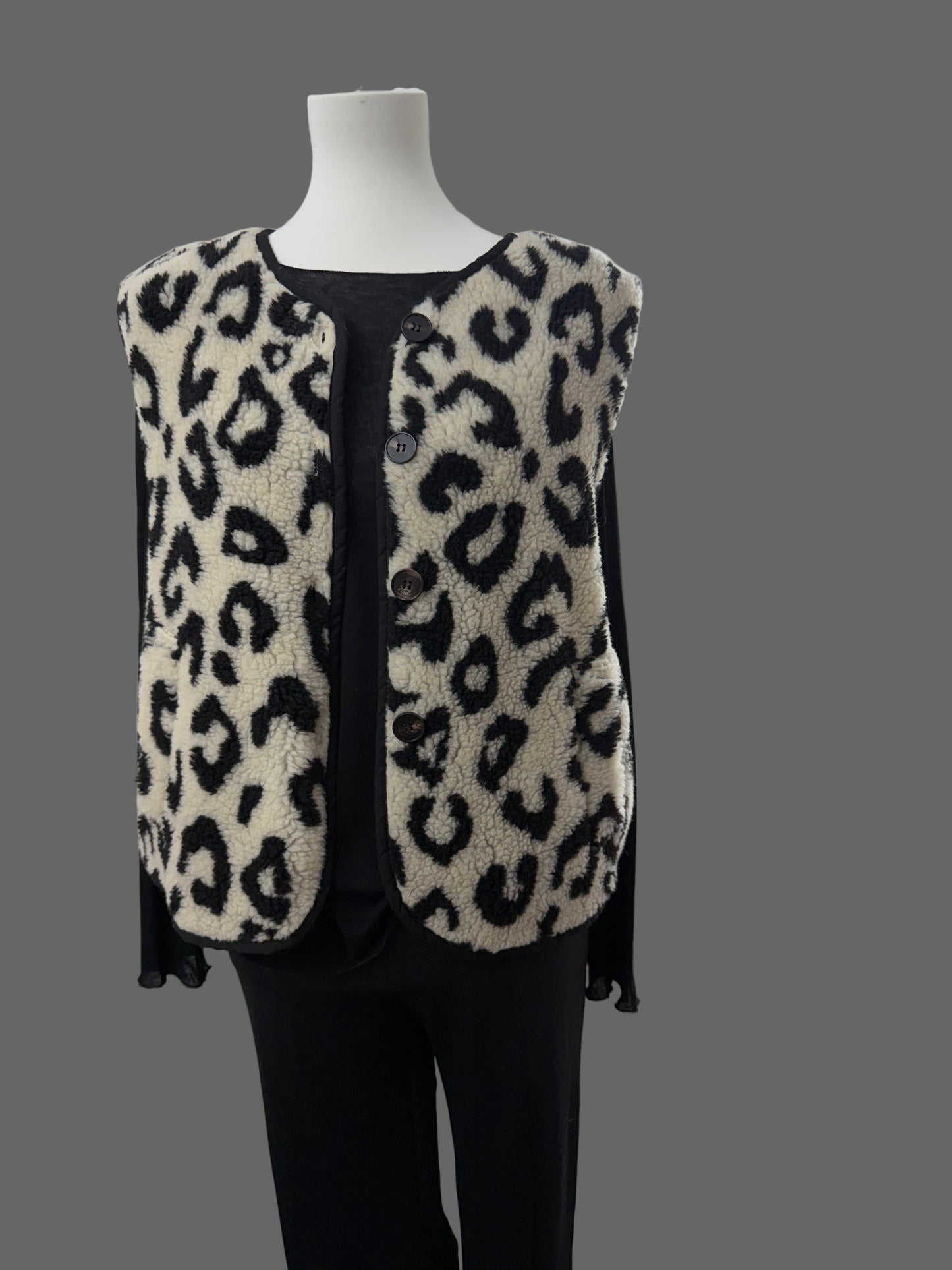 Weste Teddy Leo schwarz