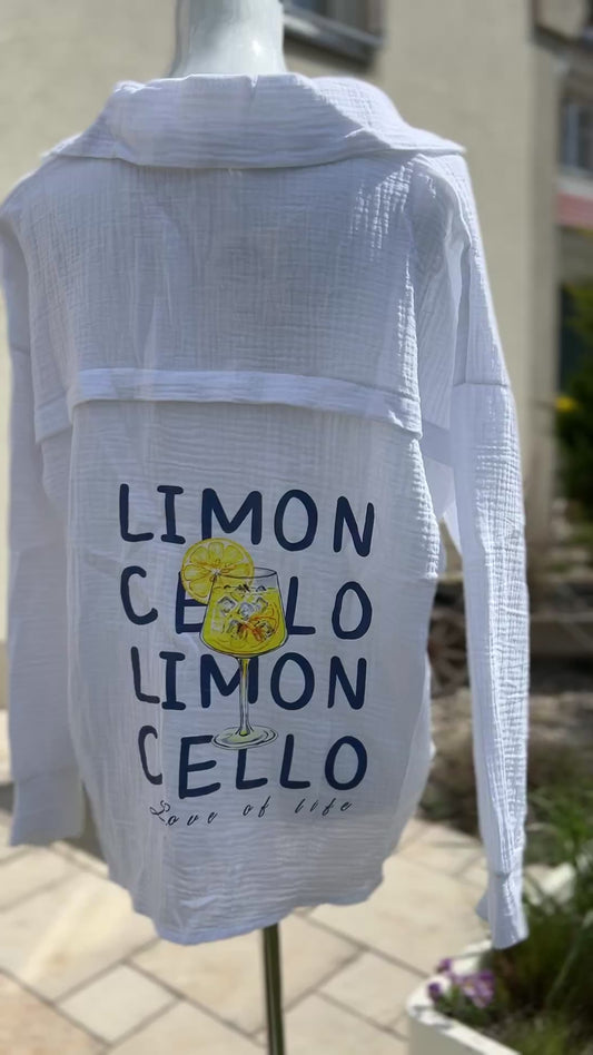 Bluse Musselin weiß Limoncello