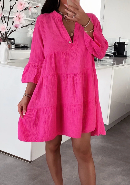 Kleid Musselin Fuchsia