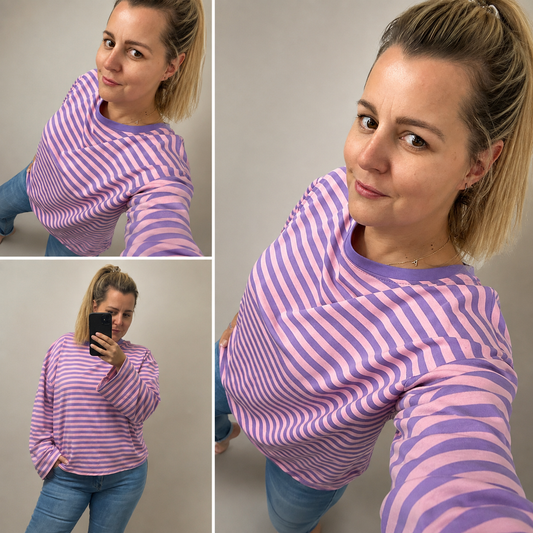 Shirt Streifen Lavender Love