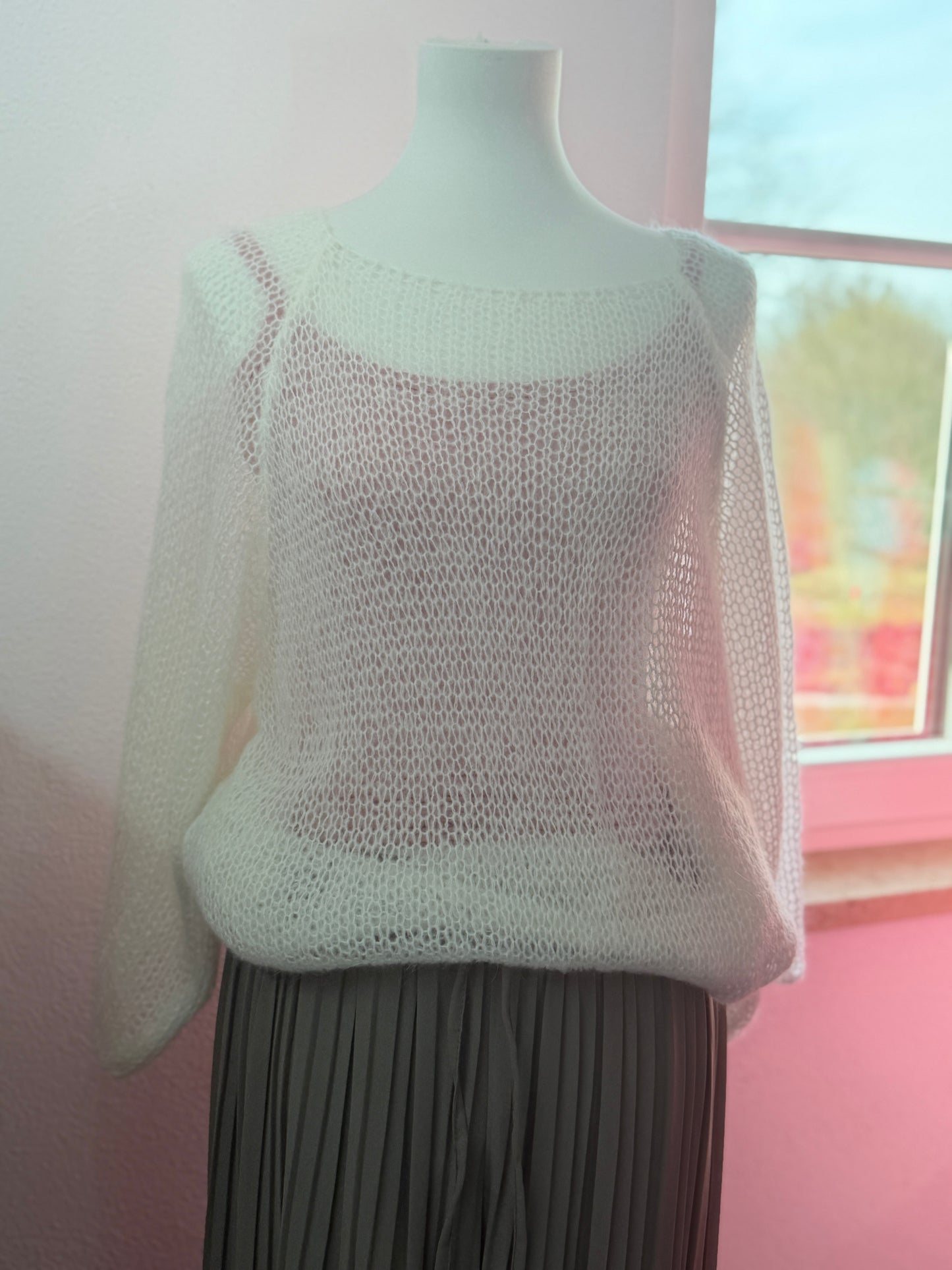 Pullover Grobstrick weiß