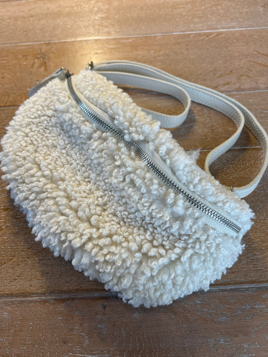Bauchtasche Teddy Ecru