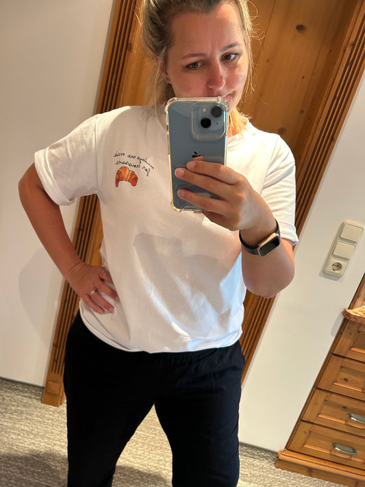 T-Shirt Croissant weiß