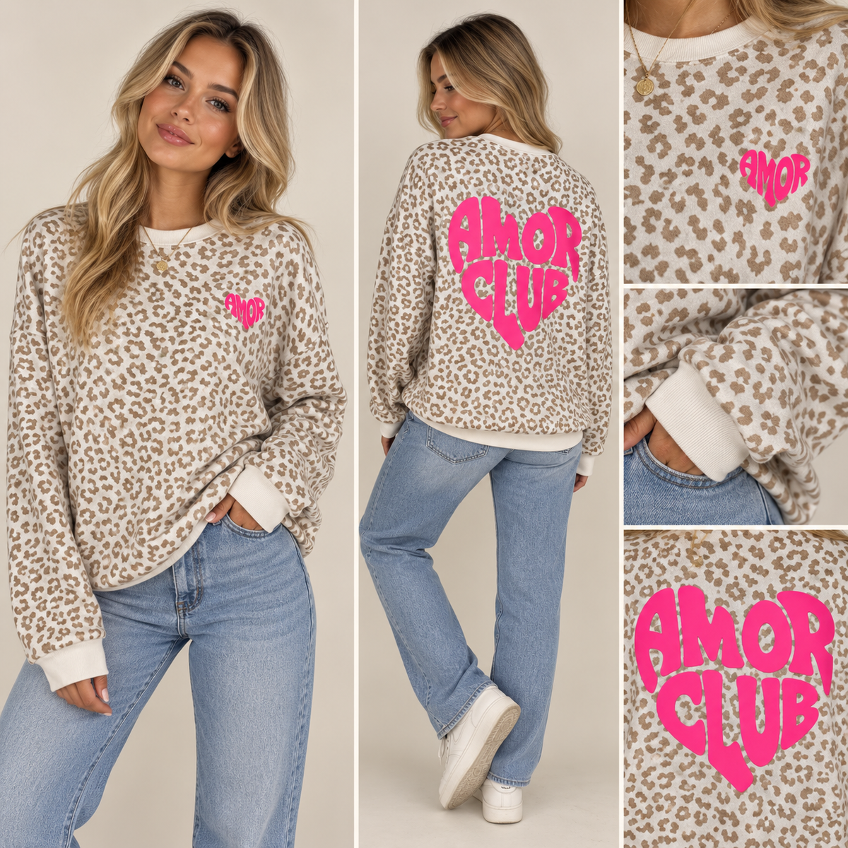 Pullover Amour Leo beige