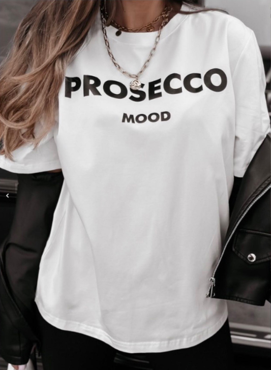 T-Shirt Prosecco weiß