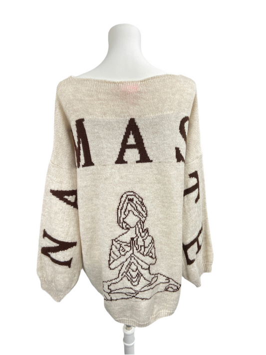 Strick Pullover Namaste beige braun