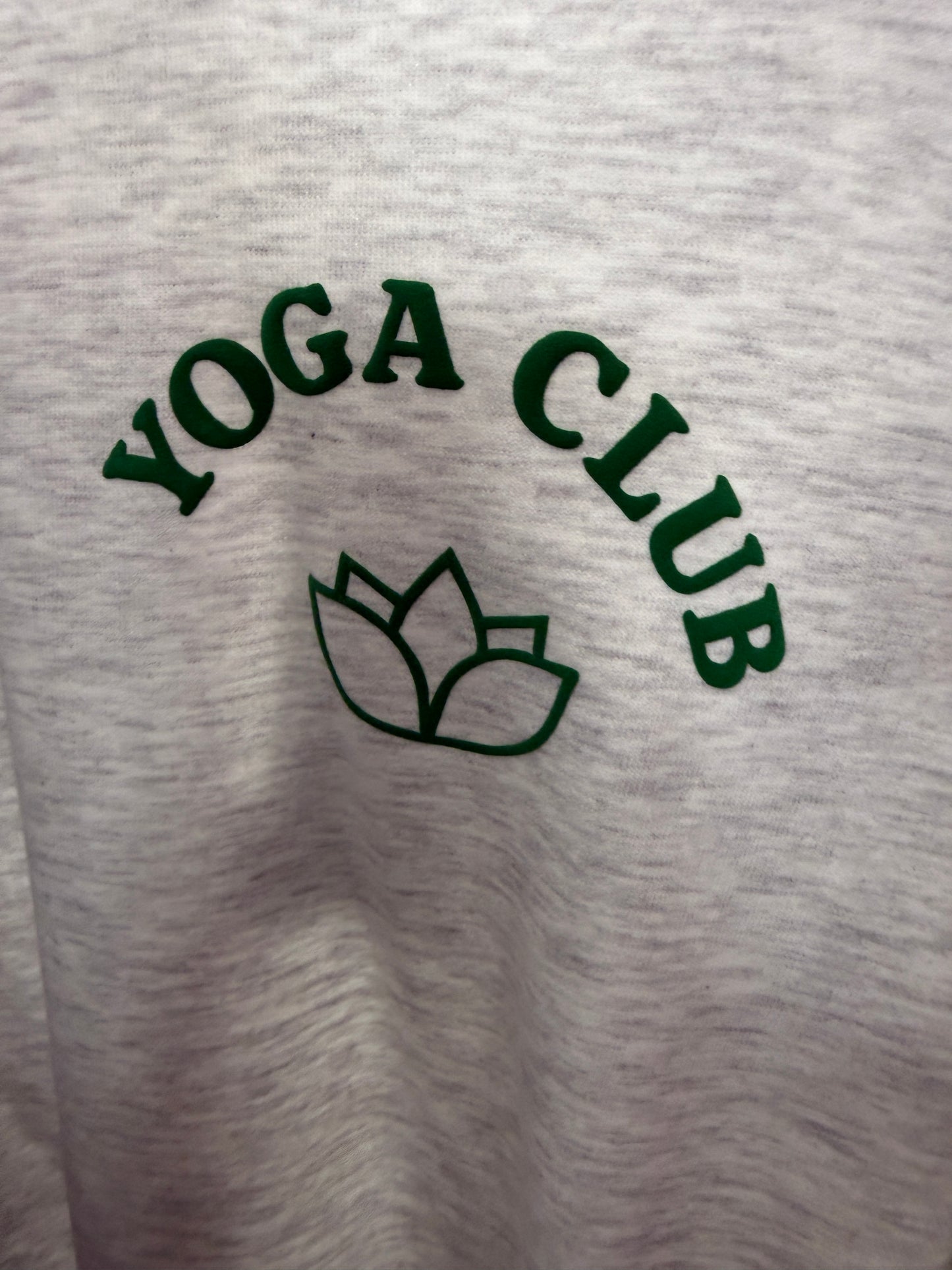 Pullover Namaste beflockt grau grün