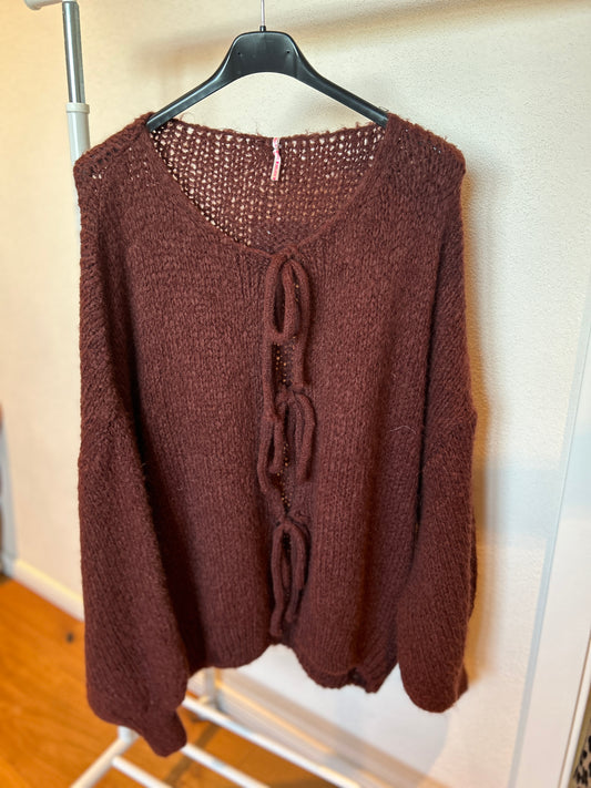 Cardigan Bordeaux Schleife