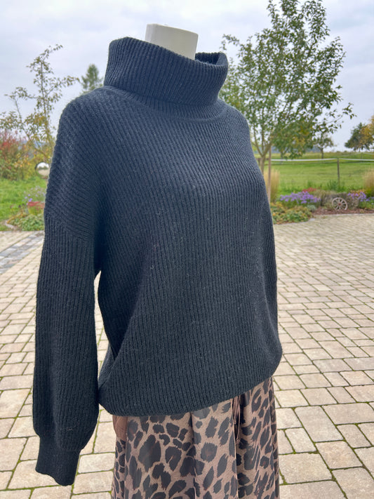 Pullover mit Rollkragen schwarz