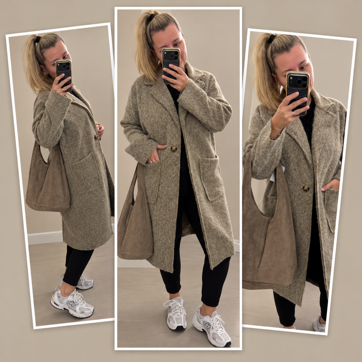 Mantel Relaxed Fit Toffee Beige
