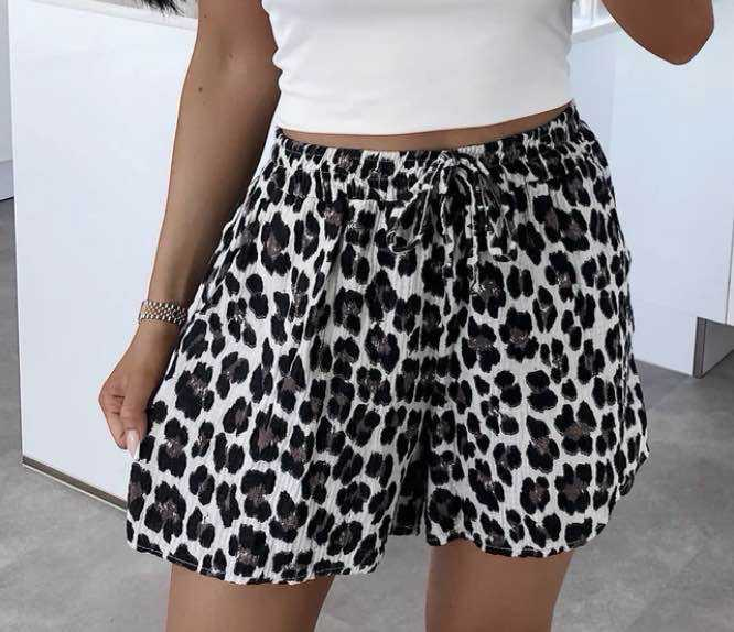 Musselin Hose Short Leopard