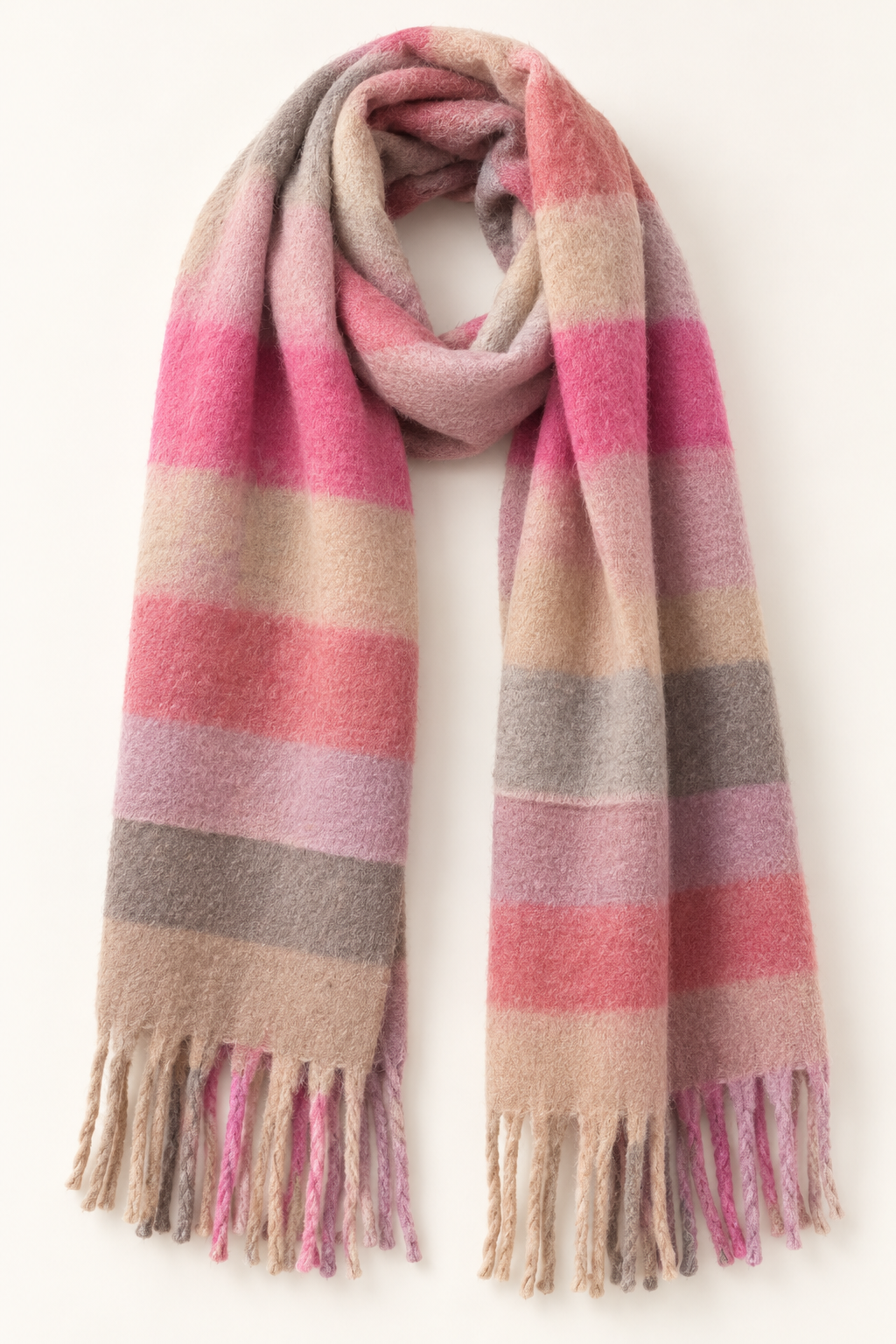 Schal Pink Grau