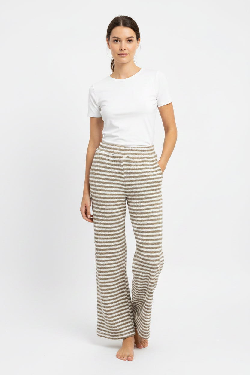 Weiche Strickhose Streifen