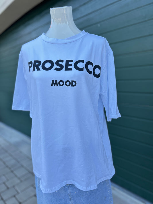 T-Shirt Prosecco weiß