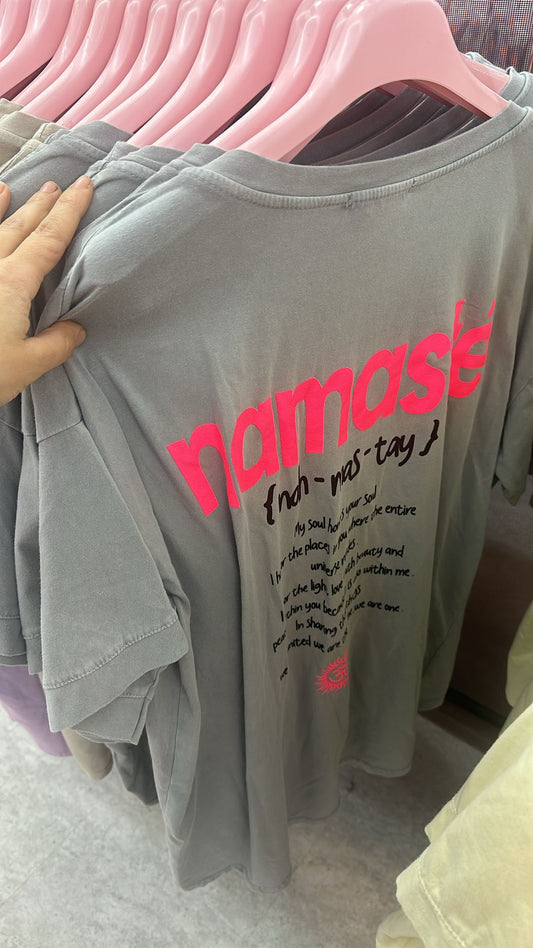 Shirt Namaste grau