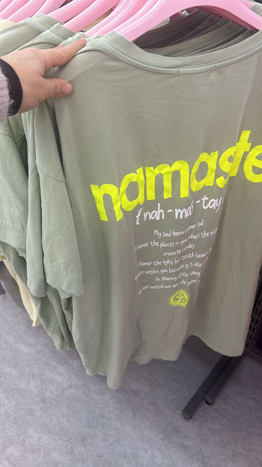 Shirt Namaste mint